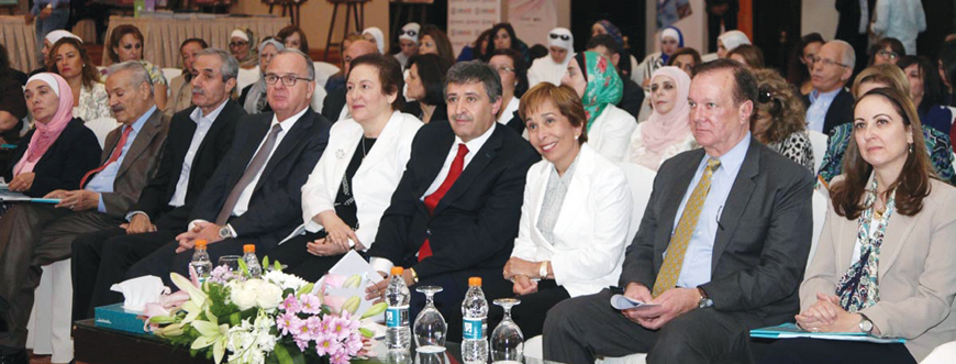 HRH Princess Basma attends a ceremony during which a report on women in the labour market was released in Amman on Monday (Petra photo)